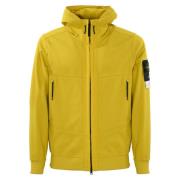 Stone Island Senap Lättvikts Huva Dragkedja Kappa Yellow, Herr