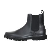 Calvin Klein Jeans Minimalistiska Chelsea Boots med Lug-sula Black, He...