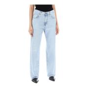 Haikure Avslappnad passform raka ben jeans Blue, Dam