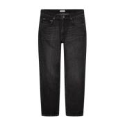 Woodbird Grow Jeans med Mid Rise Black, Herr