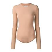 Maison Margiela Långärmad bodysuit i hudfärg Beige, Dam