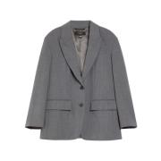 Max Mara Weekend Alpacka och bomull stickad kofta Gray, Dam