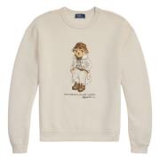 Polo Ralph Lauren Mysig Björn Fleece Crewneck Tröja Beige, Dam