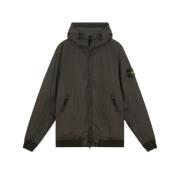 Stone Island Grå Lättvikts Nylon Blouson Jacka Gray, Herr