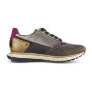 Gabor Grön Mix Lace-Zip Sneaker för Kvinnor Multicolor, Dam