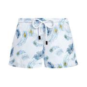 Vilebrequin Eyes Of The Wind Badshorts med Broderi för Damer White, Da...