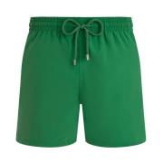 Vilebrequin Enfärgade badshorts för män Green, Herr