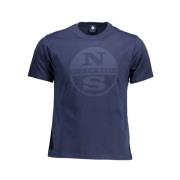 North Sails Stiligt Blått Nautiskt Tryck T-shirt Blue, Herr