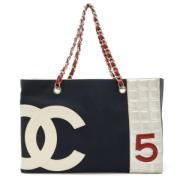 Chanel Vintage Pre-owned Canvas totevskor Blue, Dam