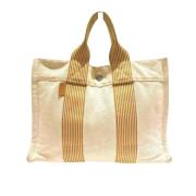 Hermès Vintage Pre-owned Canvas handvskor Beige, Dam