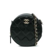 Chanel Vintage Pre-owned Laeder crossbodyvskor Black, Dam