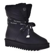 Baldinini Ankle boots in black nylon and leather Black, Dam