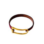 Hermès Vintage Pre-owned Laeder armband Red, Dam