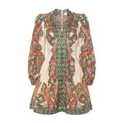 Zimmermann Paisley Print Linneklänning Multicolor, Dam