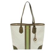 Michael Kors Pre-owned Pre-owned Canvas handvskor White, Dam