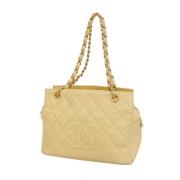 Chanel Vintage Pre-owned Laeder chanel-vskor Beige, Dam