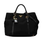 Prada Vintage Pre-owned Canvas totevskor Black, Dam