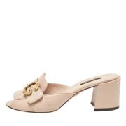 Dolce & Gabbana Pre-owned Pre-owned Laeder sandaler Beige, Dam