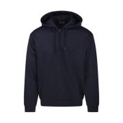 Emporio Armani Marinblå Hoodie Sweatshirt Blue, Herr