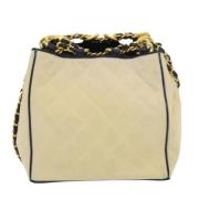 Chanel Vintage Pre-owned Canvas chanel-vskor Beige, Dam