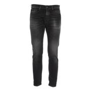 Dondup Slim Fit Grå Jeans Aw24 Black, Herr