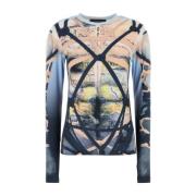 Y/Project Stretch Nylon Printed T-shirt Multicolor, Dam