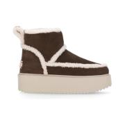 Coccinelle Brun Mocka Läder Shearling Stövlar Brown, Dam