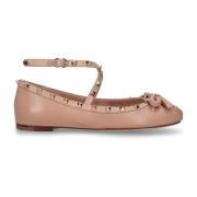 Valentino Garavani Beige Bow Ballerina Flats Beige, Dam