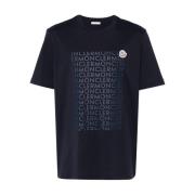 Moncler Blå T-shirt för män Blue, Herr