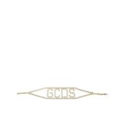 Gcds Logo Choker Halsband Yellow, Dam