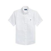 Ralph Lauren Custom Fit Linneskjorta - Vit White, Herr