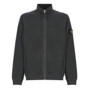 Stone Island Grå Bomullssweatshirt med Hög Hals Gray, Herr