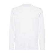 Brunello Cucinelli Vit Långärmad Mock Neck Topp White, Herr