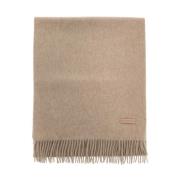 Ermenegildo Zegna Lyxigt Oasis Cashmere Frans Sjal Beige, Unisex