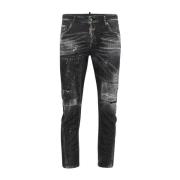 Dsquared2 Snygg Biker Jean Black, Herr