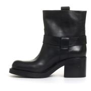 Elena Iachi Svarta Biker Ankelboots Black, Dam