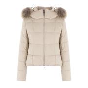 Tatras Ljus Beige Nylon Twill Pufferjacka Beige, Dam