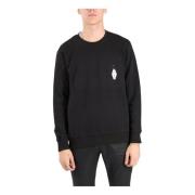 IH NOM UH NIT Chateau Sweatshirt med Front Print Black, Herr