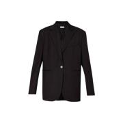 Liu Jo Elegant Enknäppt Blazer i Svart Black, Dam