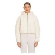 Twinset Vit Huva Pufferjacka White, Dam