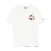 MC2 Saint Barth Vit Bomull T-shirt med Crypto Car Print White, Herr