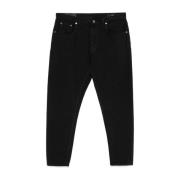 Dondup Svarta Stretch Denim Byxor Black, Herr