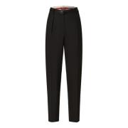 Max Mara Studio Morot Linje Ullbyxor Svart Black, Dam