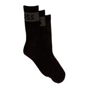 Hugo Boss Blankt Logotyp Ankelsockor 3-Pack Presentförpackning Black, ...