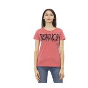 Trussardi Casual T-shirt med rund hals Pink, Dam