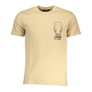 Cavalli Class Beige T-shirt Kortärmad Herr Beige, Herr