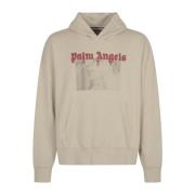 Palm Angels Porträtt Penna Hoody Sweaters Beige, Herr