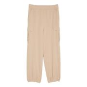 Twinset Beige Byxor med Sidofickor Beige, Dam