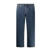 Daily Paper Rak passform Dragkedja Jeans Blue, Herr