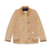 Fay Corduroy Spänne Jacka Sand Brun Beige, Herr